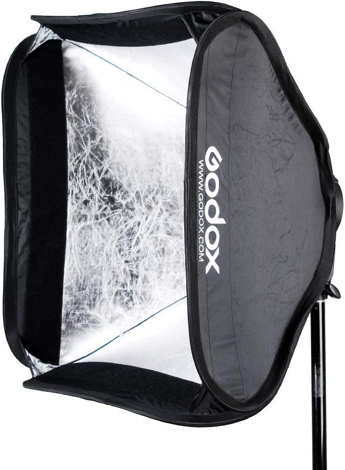 24x24inch Foldable Flash Softbox with Bowens Mount and Carrying Case, Pack of 2 E7021