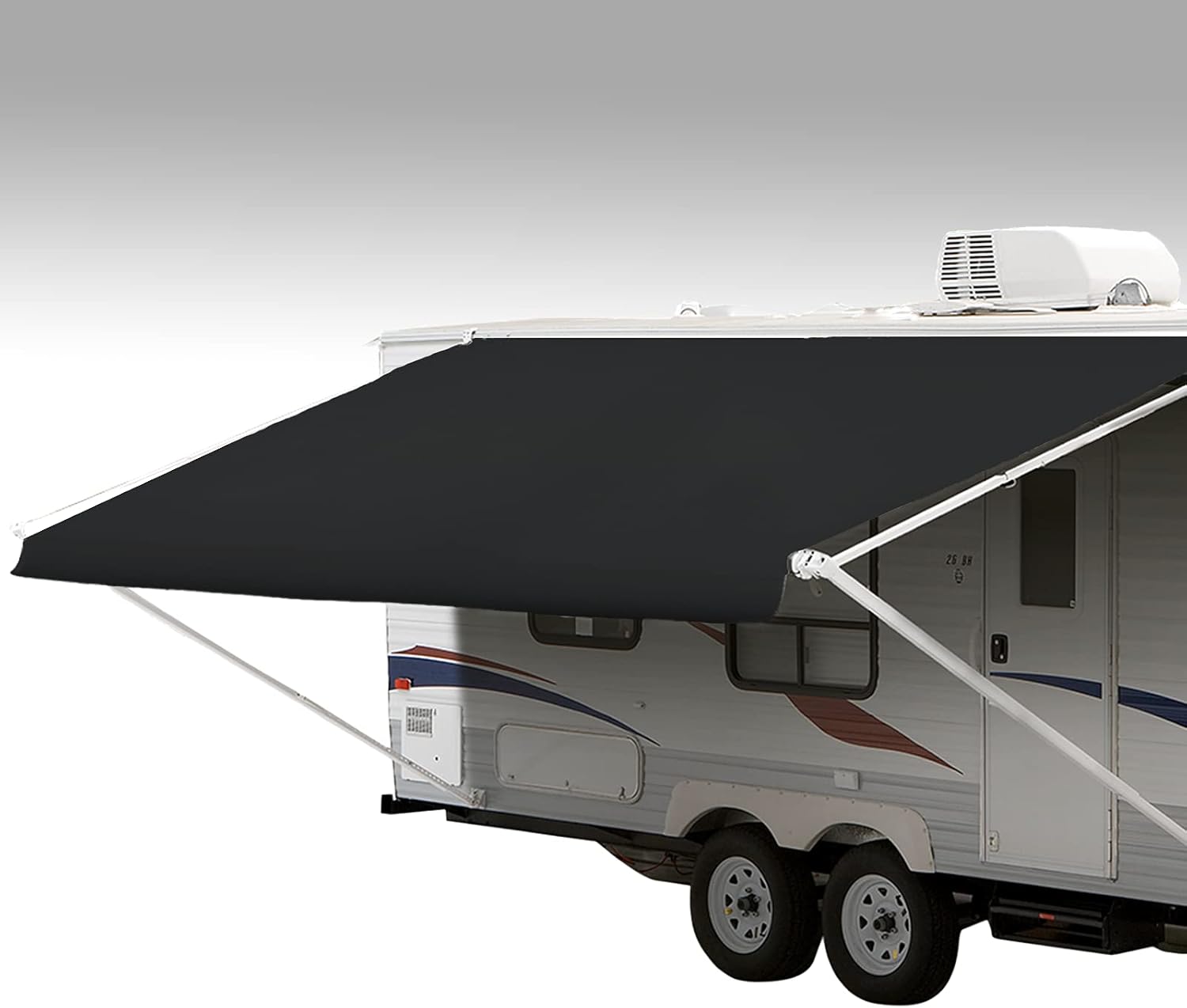 Solid White 20' Vinyl RV Awning Fabric Replacement V224