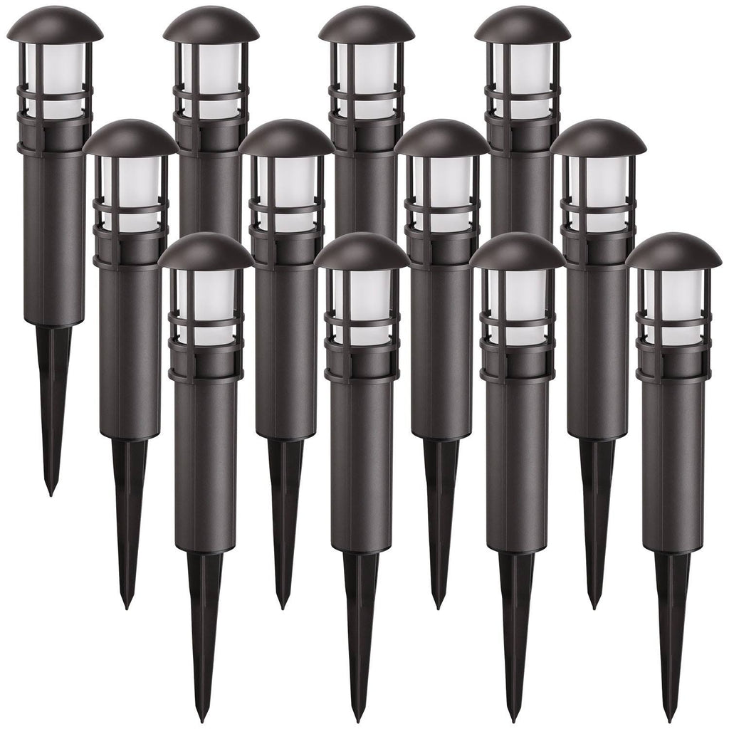 12 Pack Low Voltage LED Landscape Light, 5000K Daylight H872959