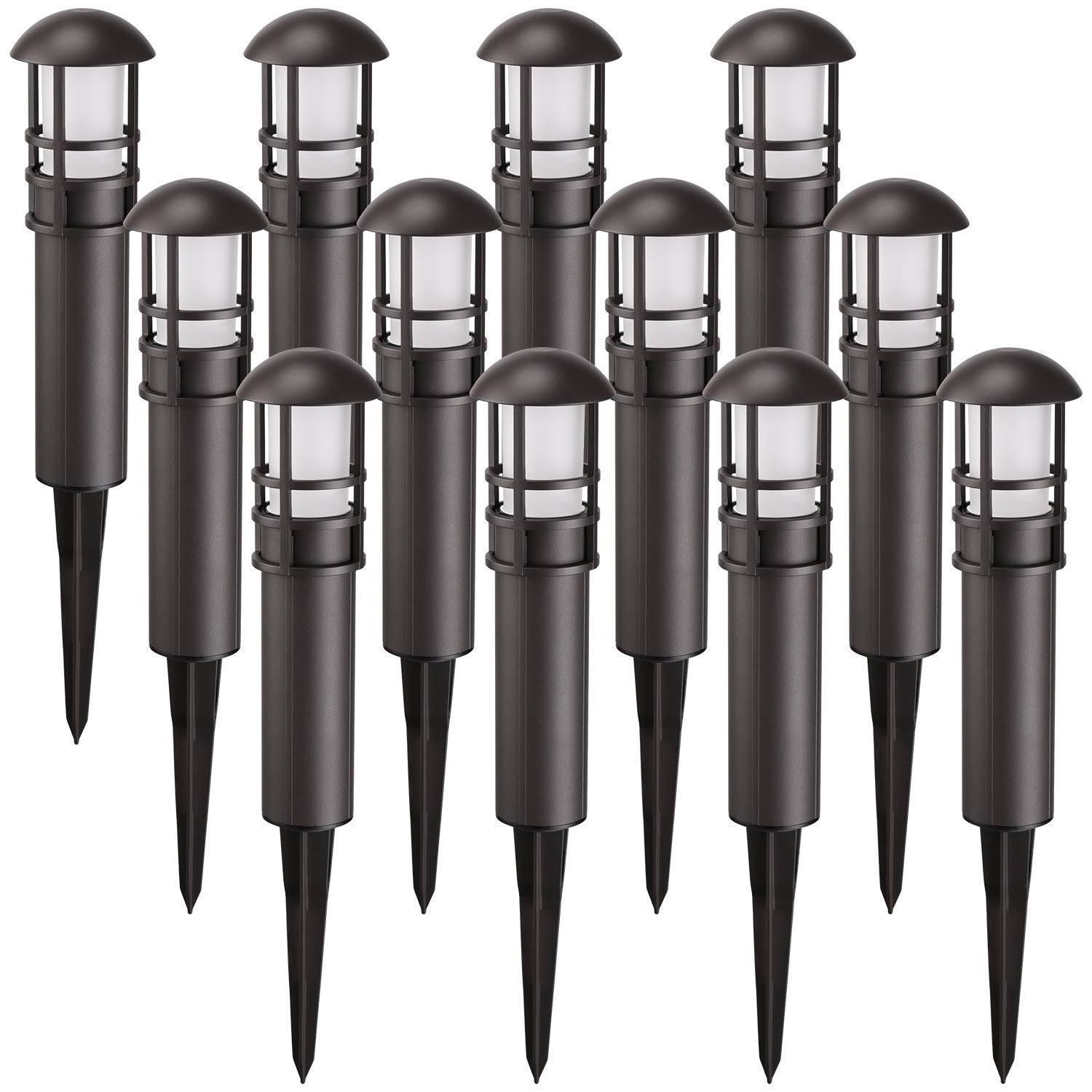 12 Pack Low Voltage LED Landscape Light, 5000K Daylight H872959
