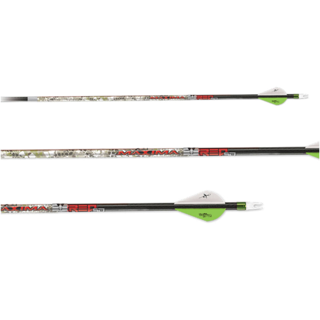 12Pk Carbon Express Maxima Red Badlands SD 350 Shafts G55281