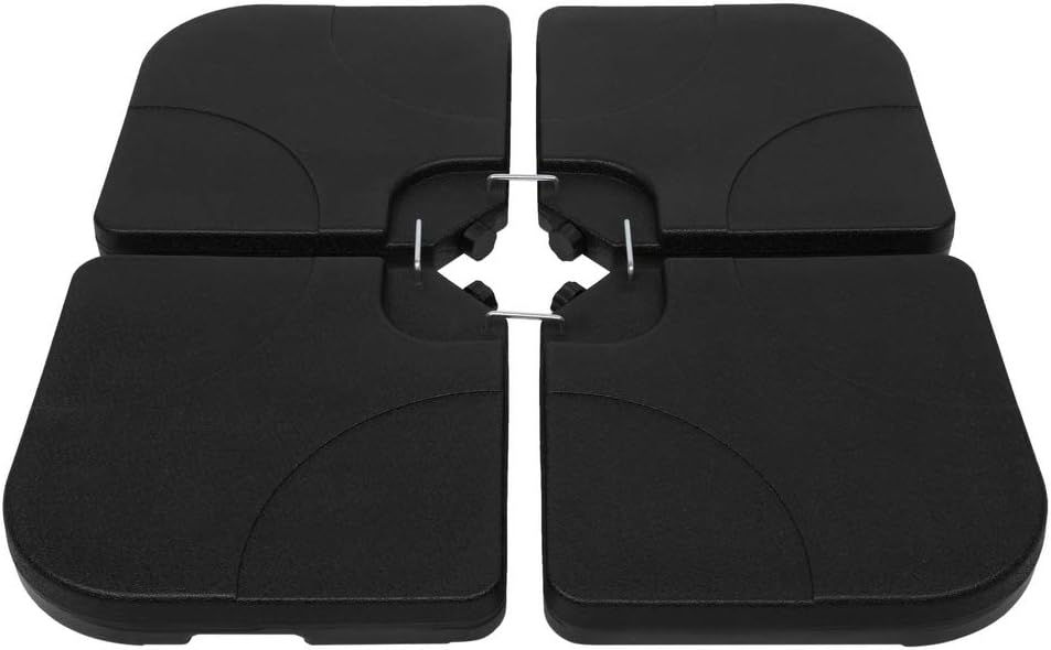 4PCS Black Cantilever Offset Patio Umbrella Stand Base Plate V691419