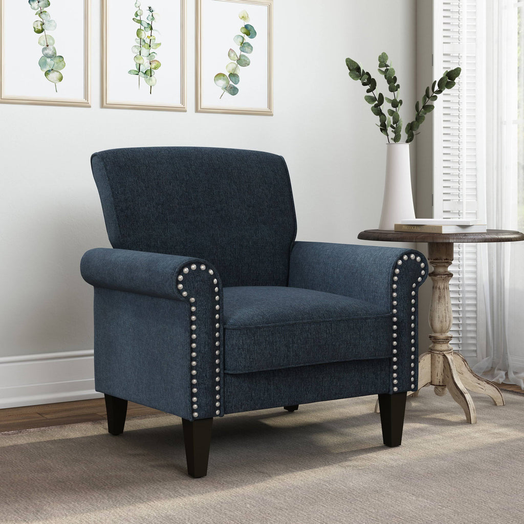 Red Velour Traditional Armchair P622004