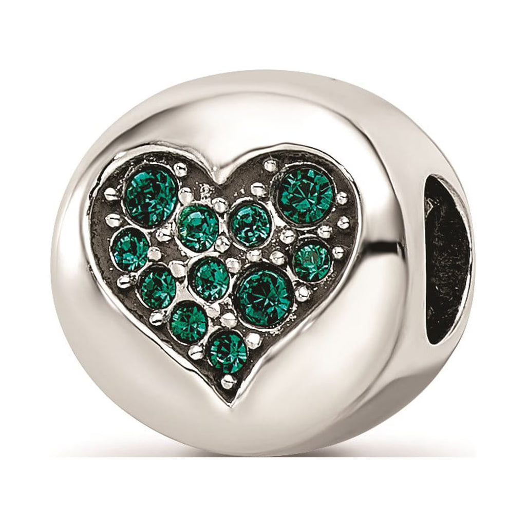 Sterling Silver Crystal Charm E424698