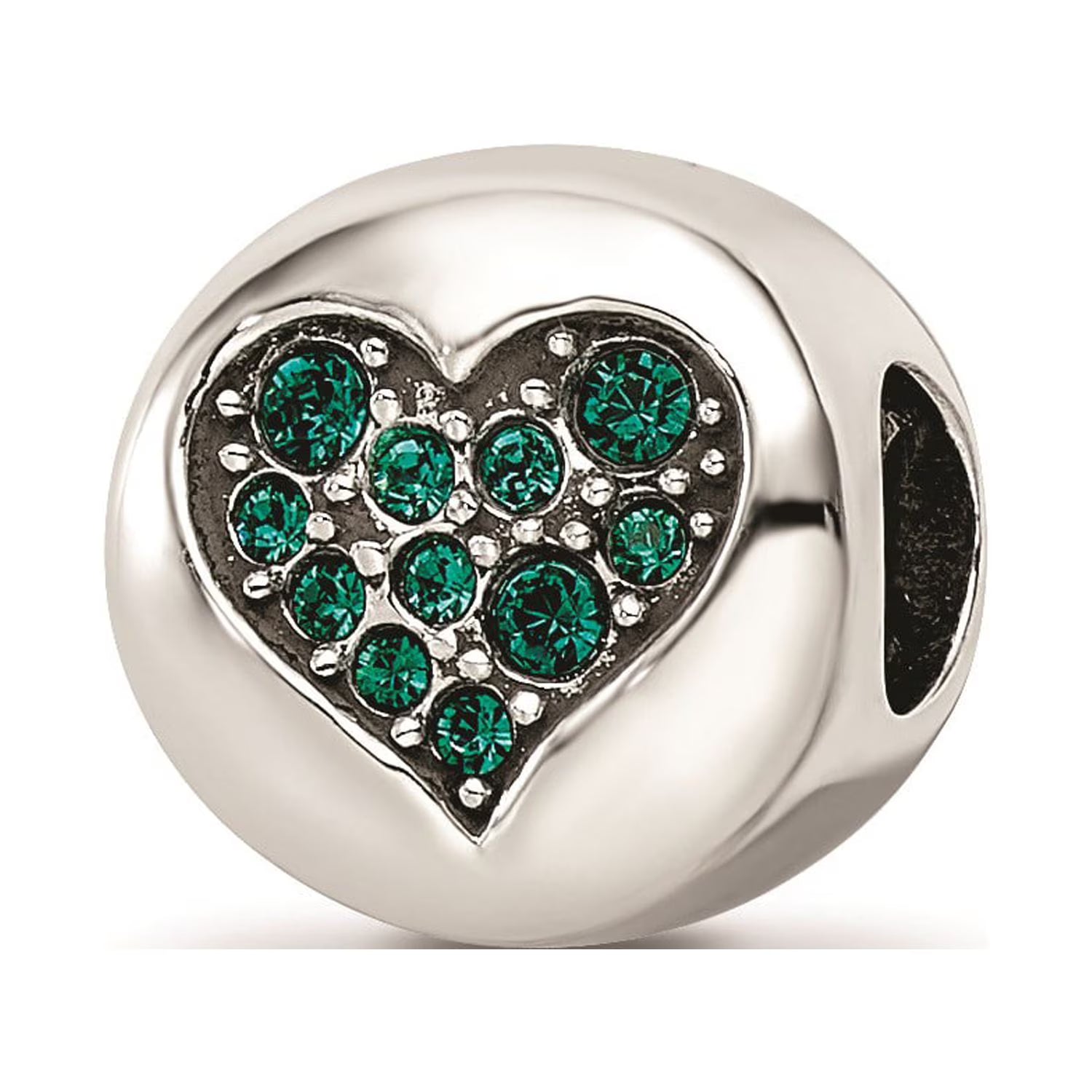 Sterling Silver Crystal Charm E424698
