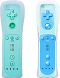 Wii Remote Controller 4 Pack Silicone Case and Wrist Strap, White Black Deep Blue Red Z505