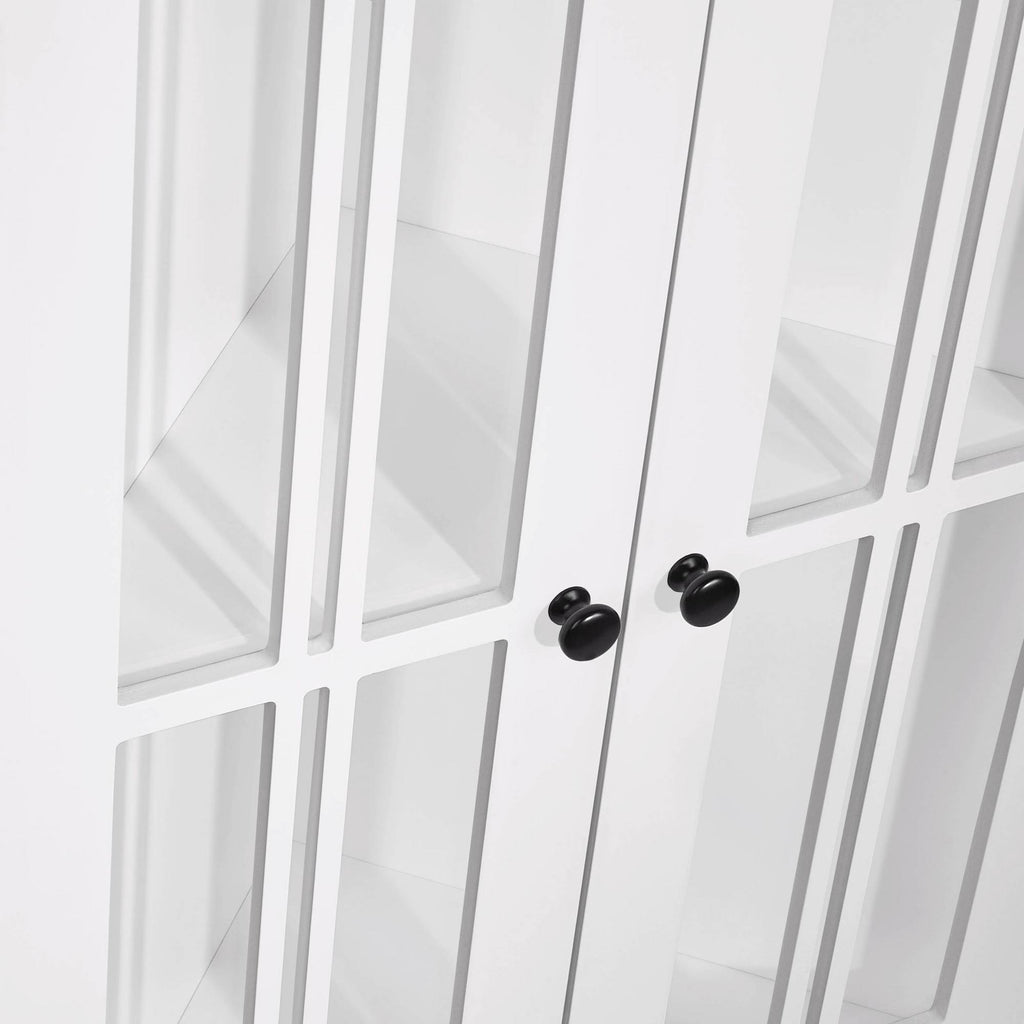White Two Door Corner Cabinet U95396