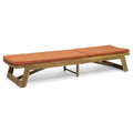 Teak and Orange Acacia Wood Chaise Lounge Set of 2 G8243