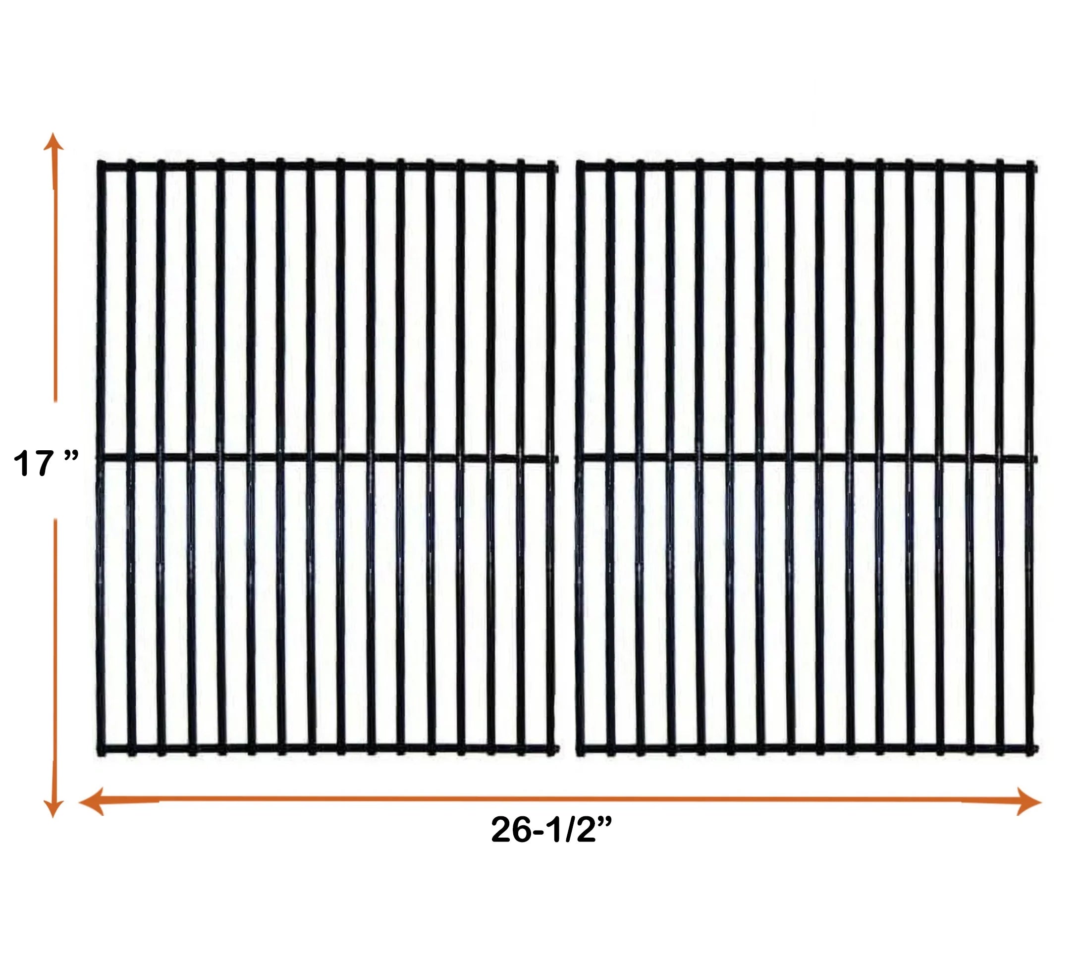 Set of Two 17 inch Grill Cooking Grates Replacement Parts for Gas Grills E193703