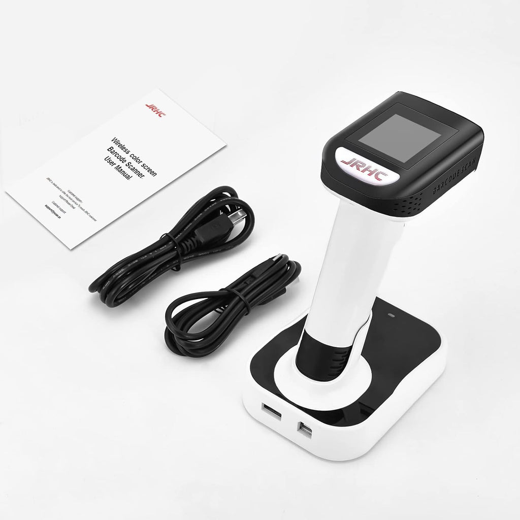 2 in 1 Wireless & Wired Barcode Scanner with Charging Base, Pack of 2 D203
