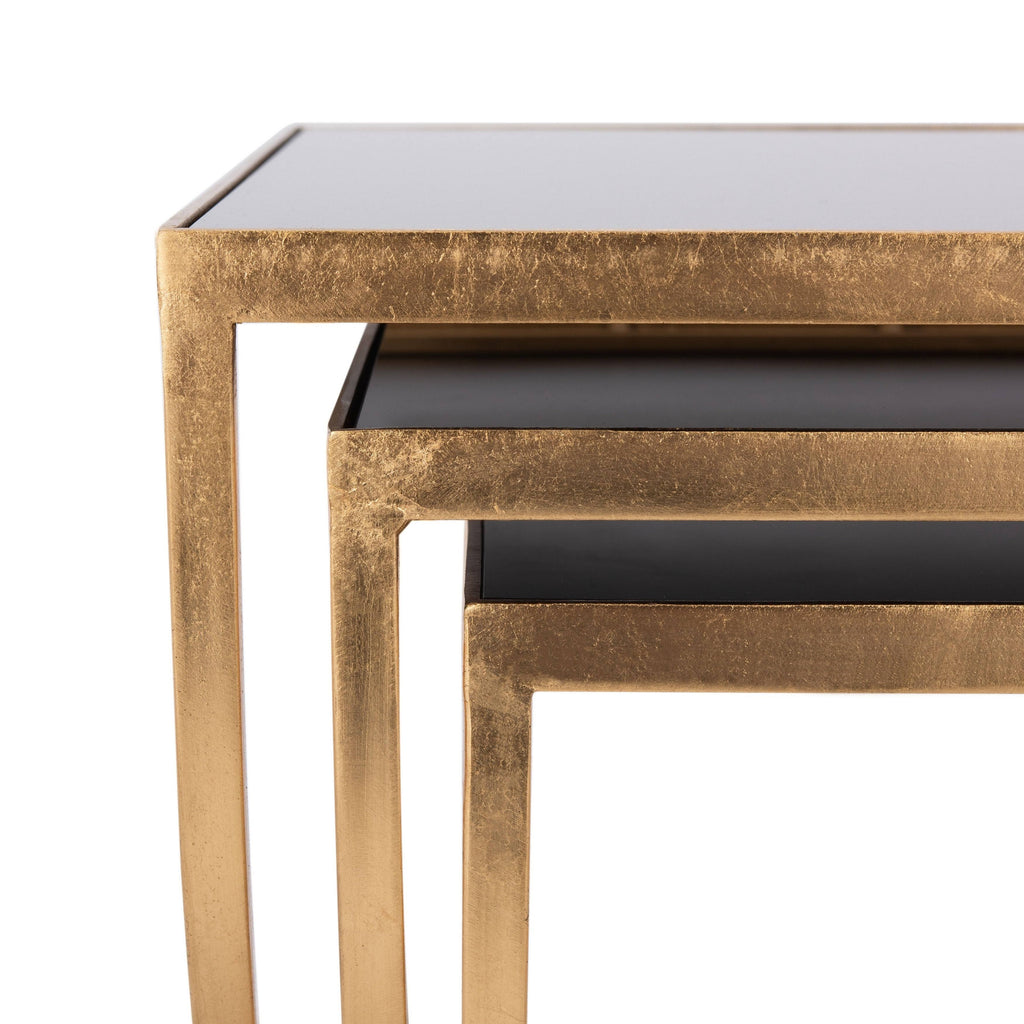 Black Glass Nesting Tables G473618