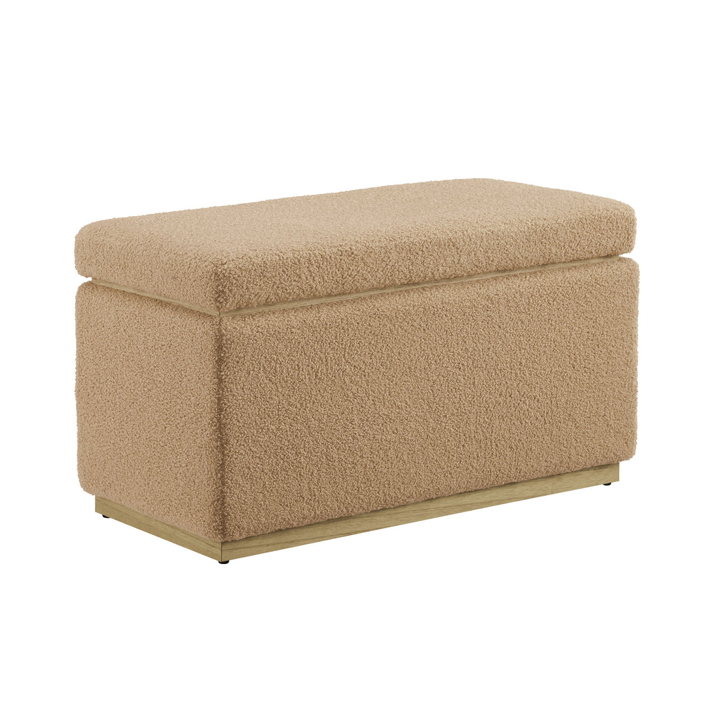 Tan Rectangle Storage Ottoman X252