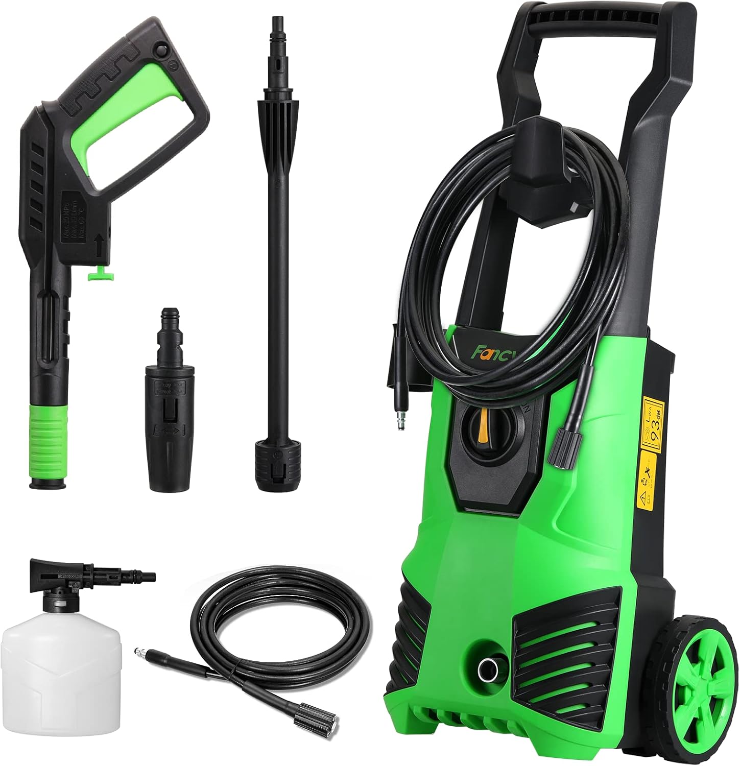 1950 Max PSI Electric Pressure Washer, 1.9 GPM with 4 Adjustable Nozzles X65583