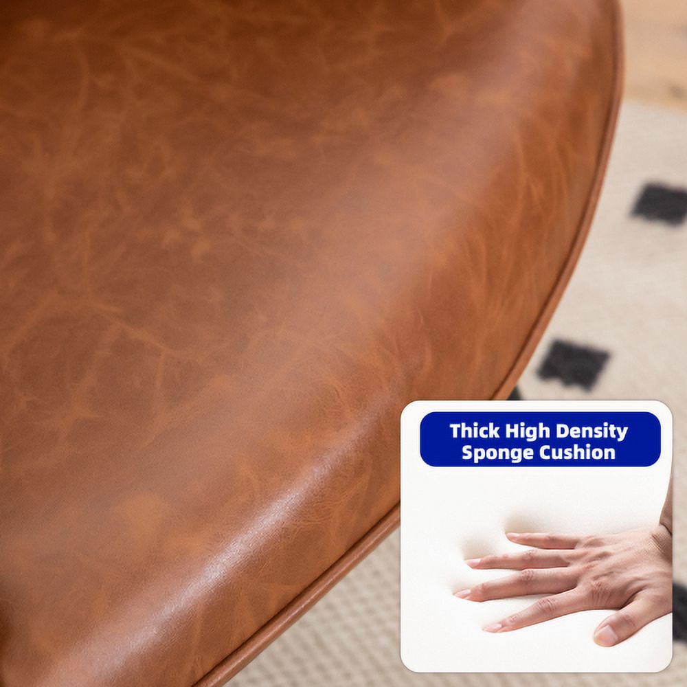 Bonded Leather High Back Accent Chair with Metal Legs N568
