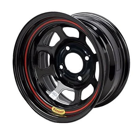 Black 13x7 D-Hole 4x100 Wheel U898