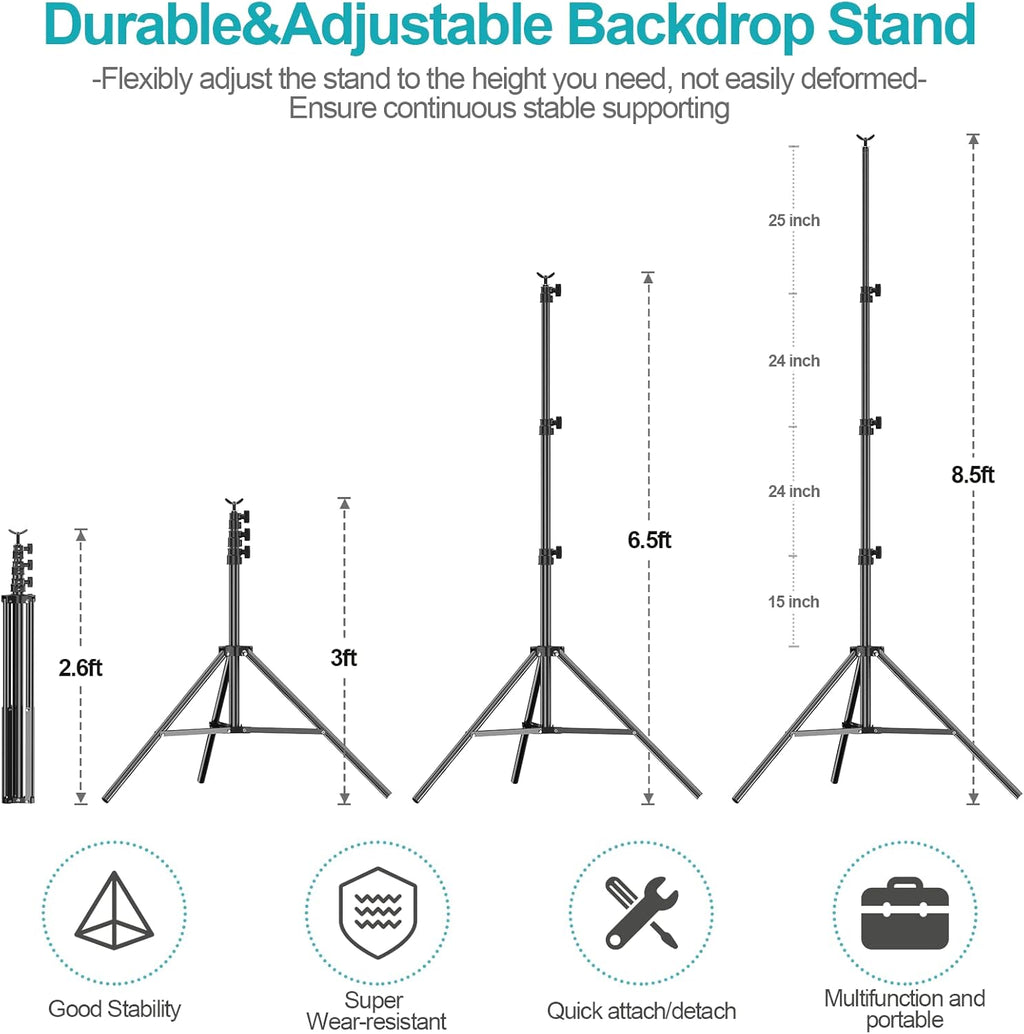 8.5x10ft Backdrop Stand Kit with Carrying Bag Y856953