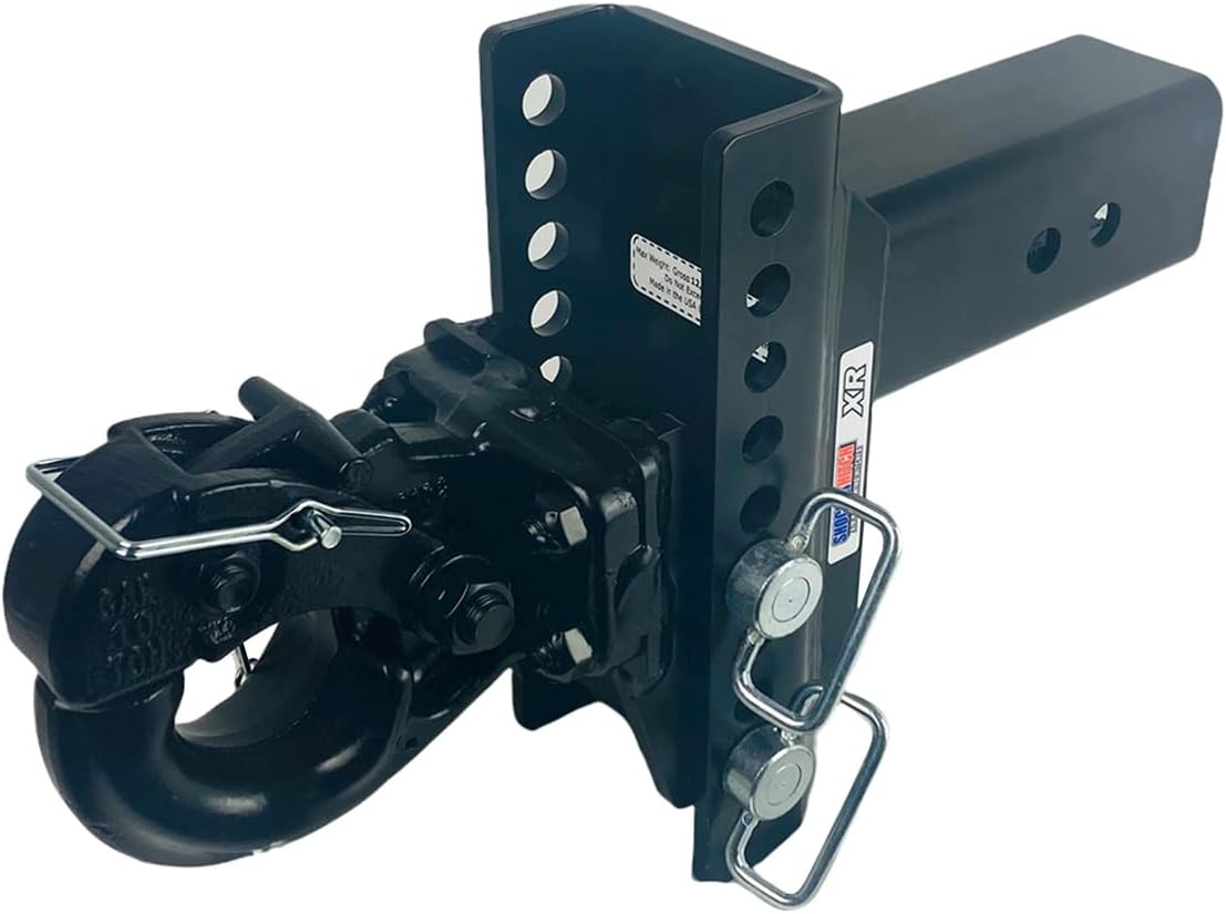 Pintle Hook Drop Ball Mount, Fits 3" Hitch R941