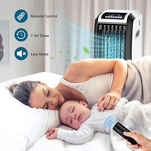 Evaporative Air Cooler with Remote Control, 3 Modes, 7.5H Timer, 6.5L Water Tank G480265