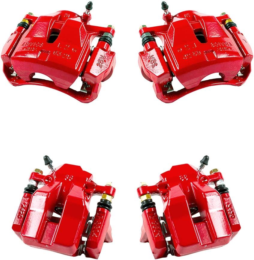Red Powder Coated Caliper Assembly Set Kit R312