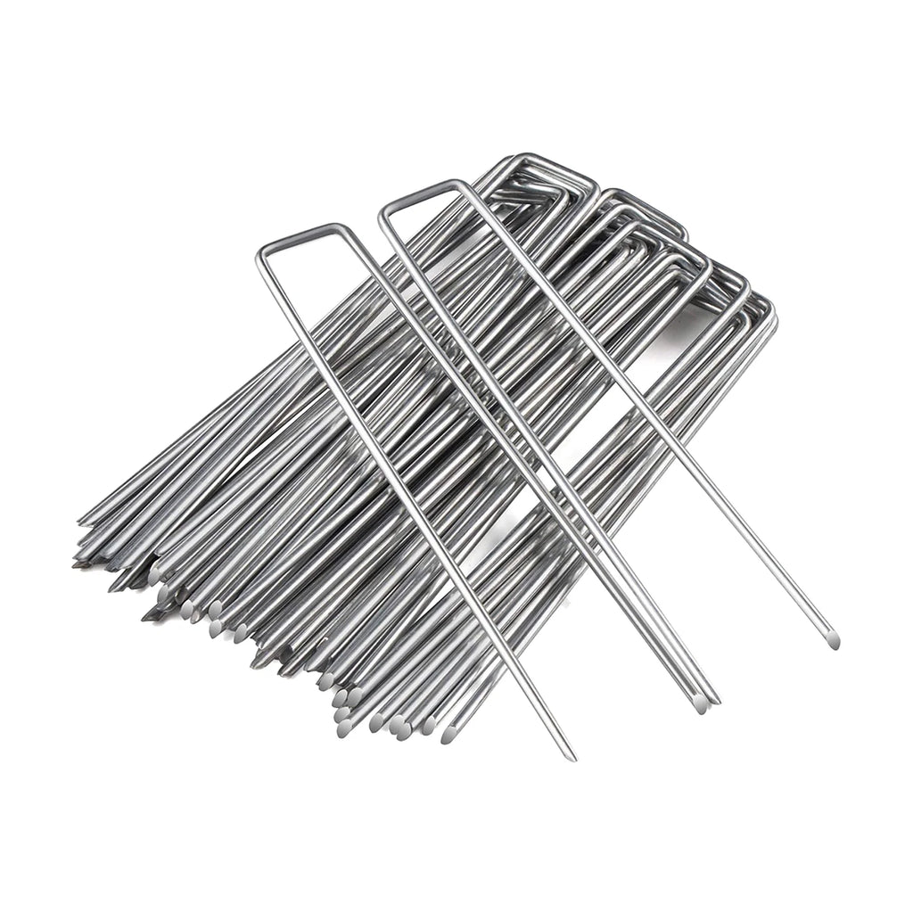50 Packs Galvanised Ground Pegs for Artificial Grass F13271