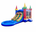 Modular Rainbow Dual Slide Bounce House with Splash Pool V996