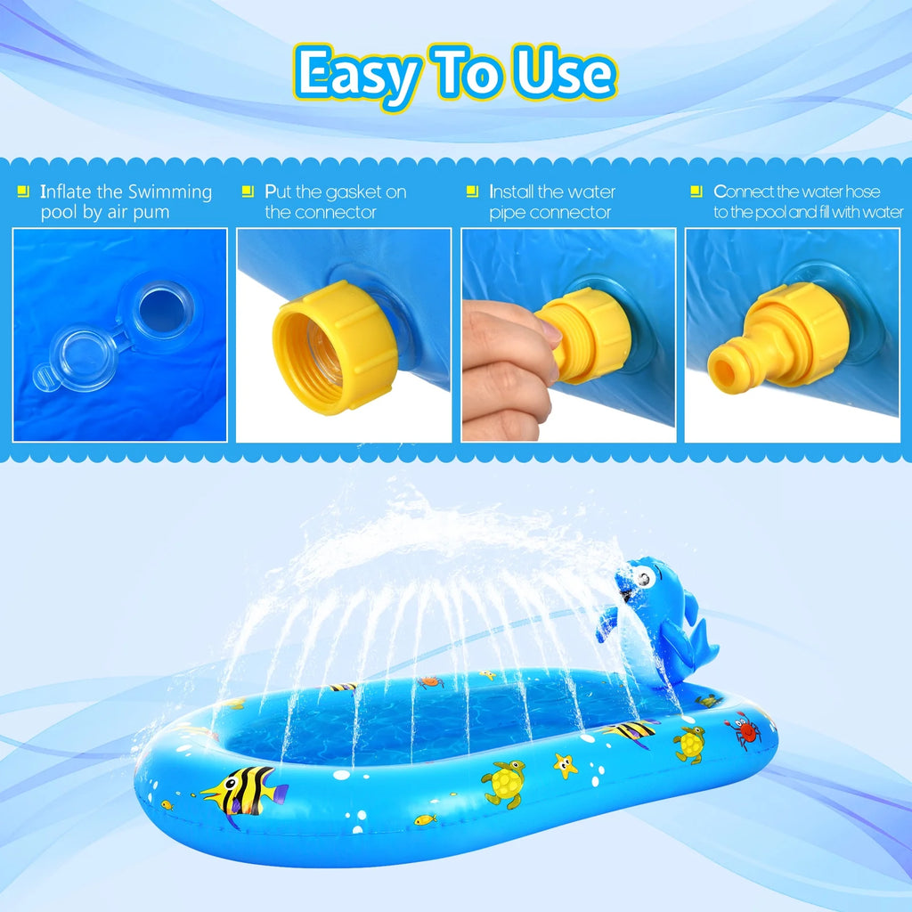 Inflatable Sprinkler Pool 170 * 101cm Q278