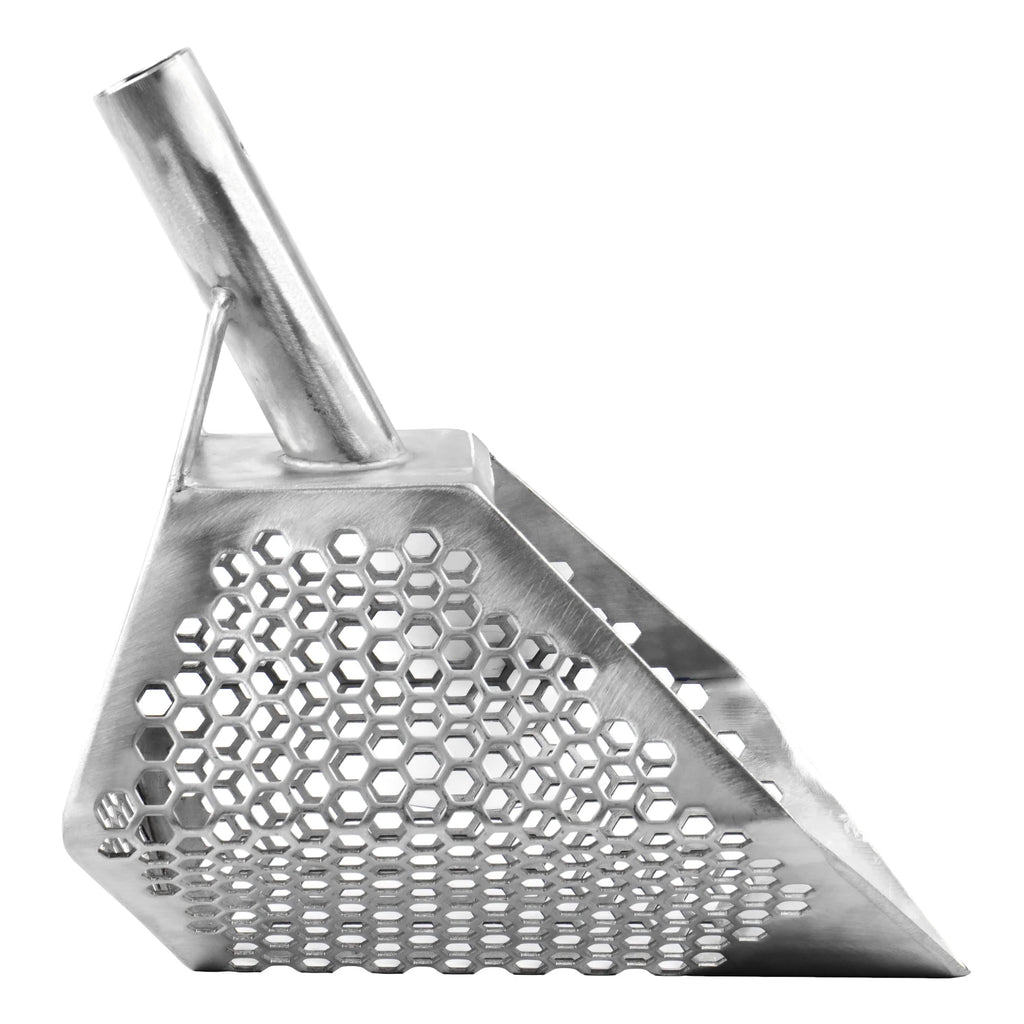 Stainless Metal Detector Sand Scoop with Hexagon Holes R60938