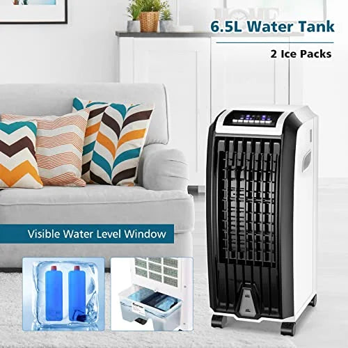 Evaporative Air Cooler with Remote Control, 3 Modes, 7.5H Timer, 6.5L Water Tank G480265