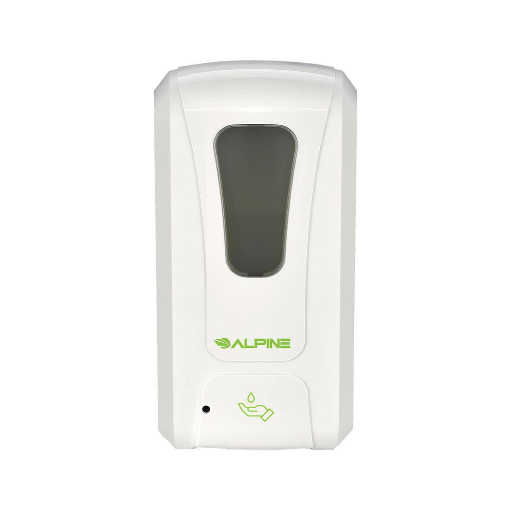 White Automatic Gel Hand Sanitizer and Soap Dispenser with Floor Stand A10452
