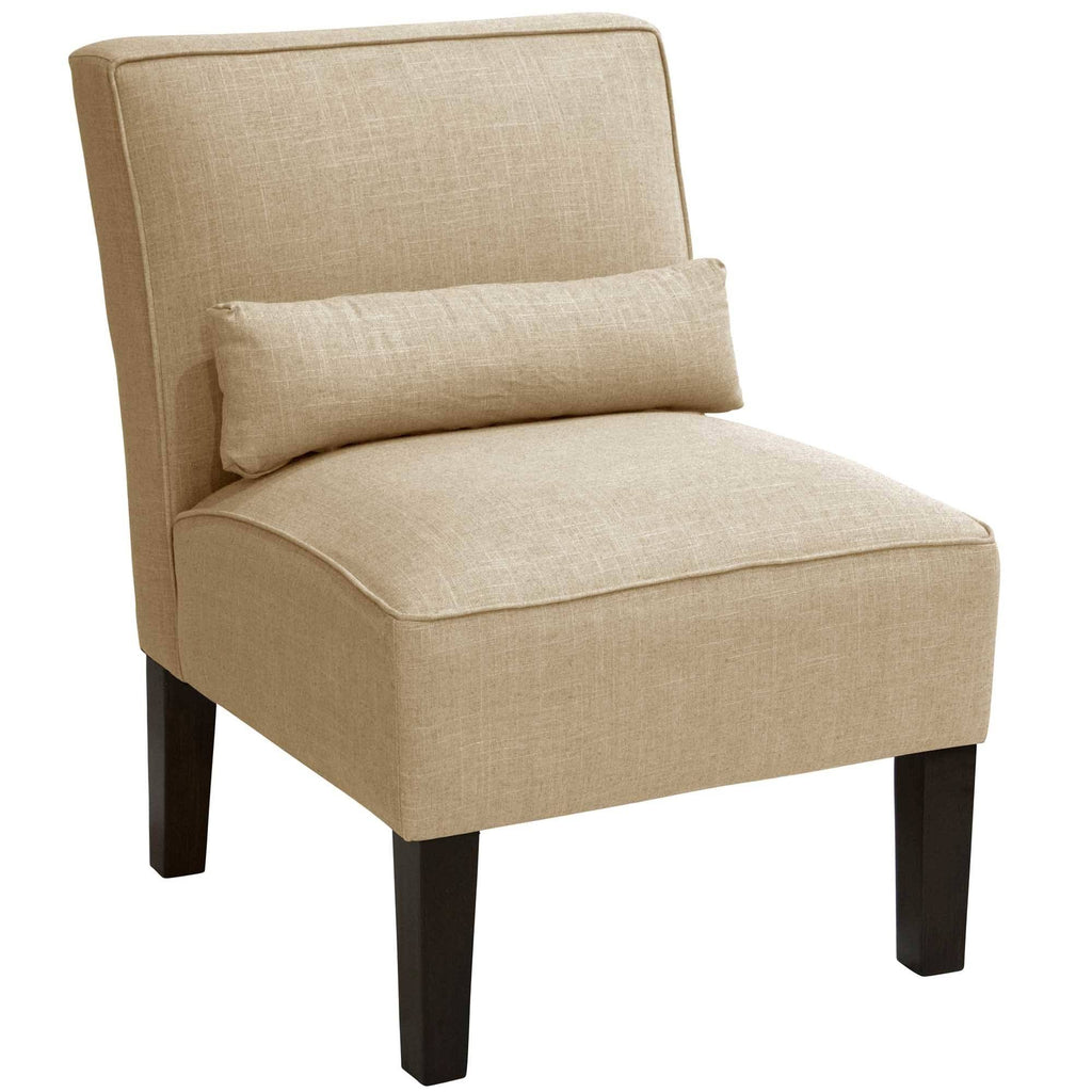 Navy Linen Armless Chair Q3880