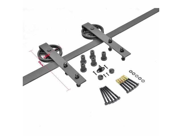 Single Wood Sliding Barn Door Hardware Kit B230