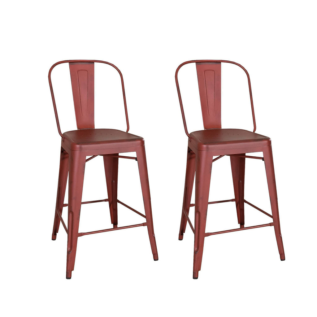 Red Back Counter Stool Set of 2 W33596