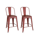 Red Back Counter Stool Set of 2 W33596