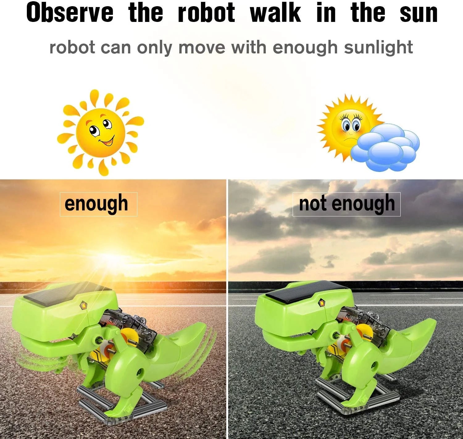 Solar Robot Kit 3-in-1 DIY Dinosaurs Science Kits Toys P8103