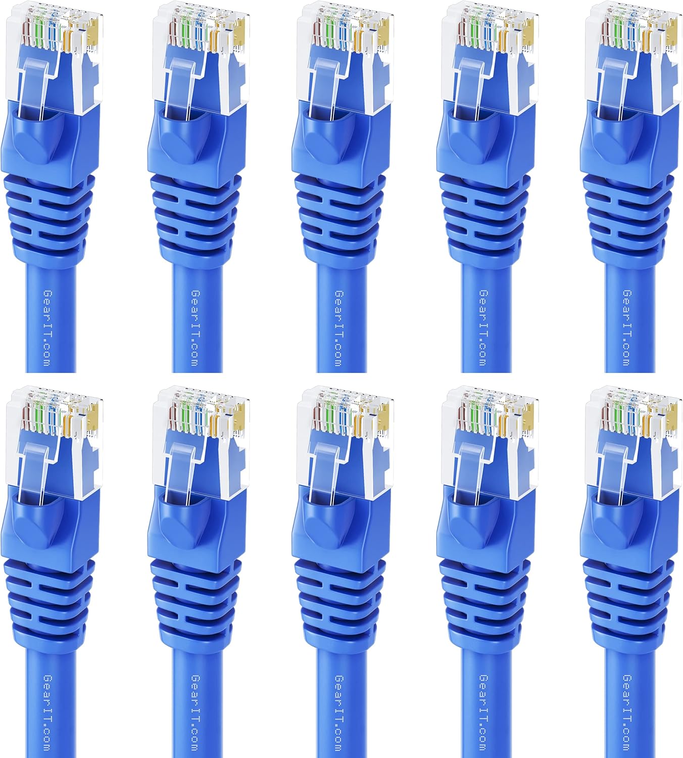 Cat 6 Ethernet Cable 100 ft (5-Pack) Blue O74965