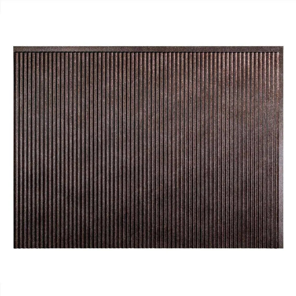 18in x 24in Rib Smoked Pewter Backsplash Panel (5 Pack) E478