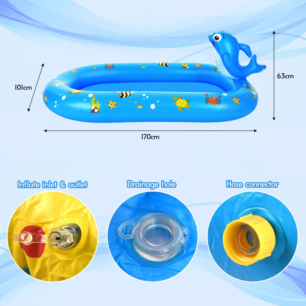 Inflatable Sprinkler Pool 170 * 101cm Q278