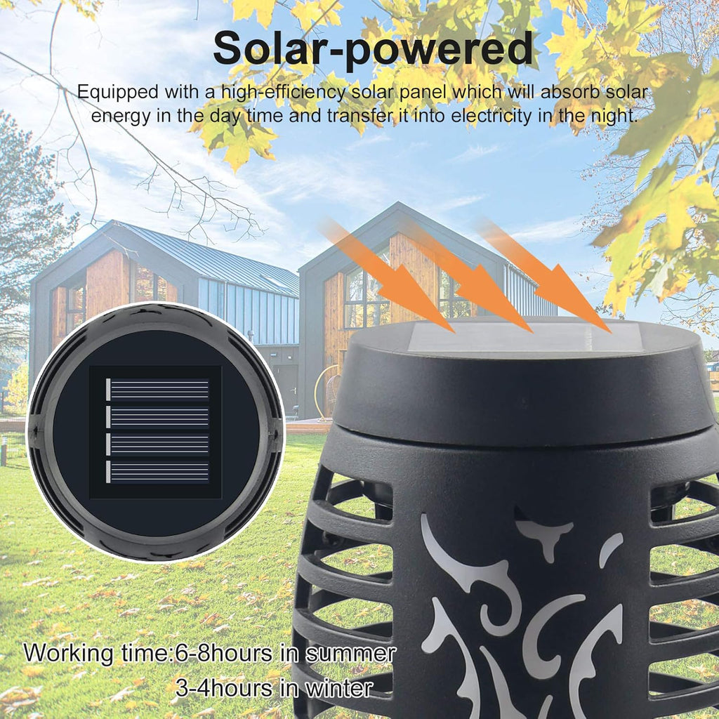 16 Pack Solar Torch Lights with Flickering Flames, Waterproof K26868