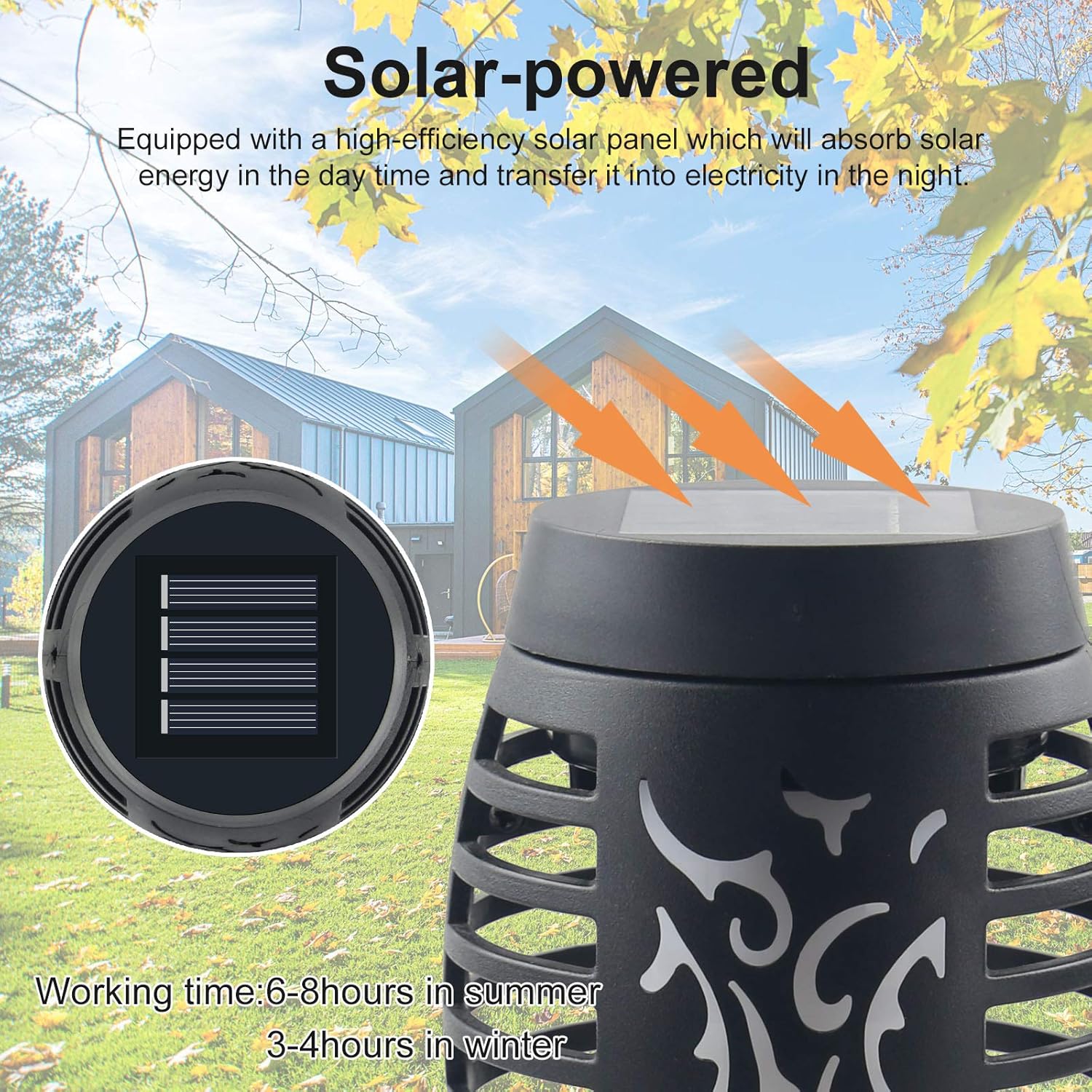 16 Pack Solar Torch Lights with Flickering Flames, Waterproof K26868