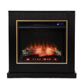 Contemporary Wood Electric Fireplace in Black B728237
