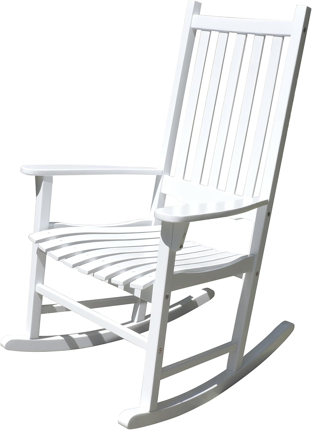 White Acacia Wood Porch Rocking Chair N187