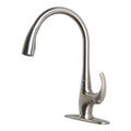 Stainless Steel Single-Handle Kitchen Faucet with Pull-Down Spray A554526
