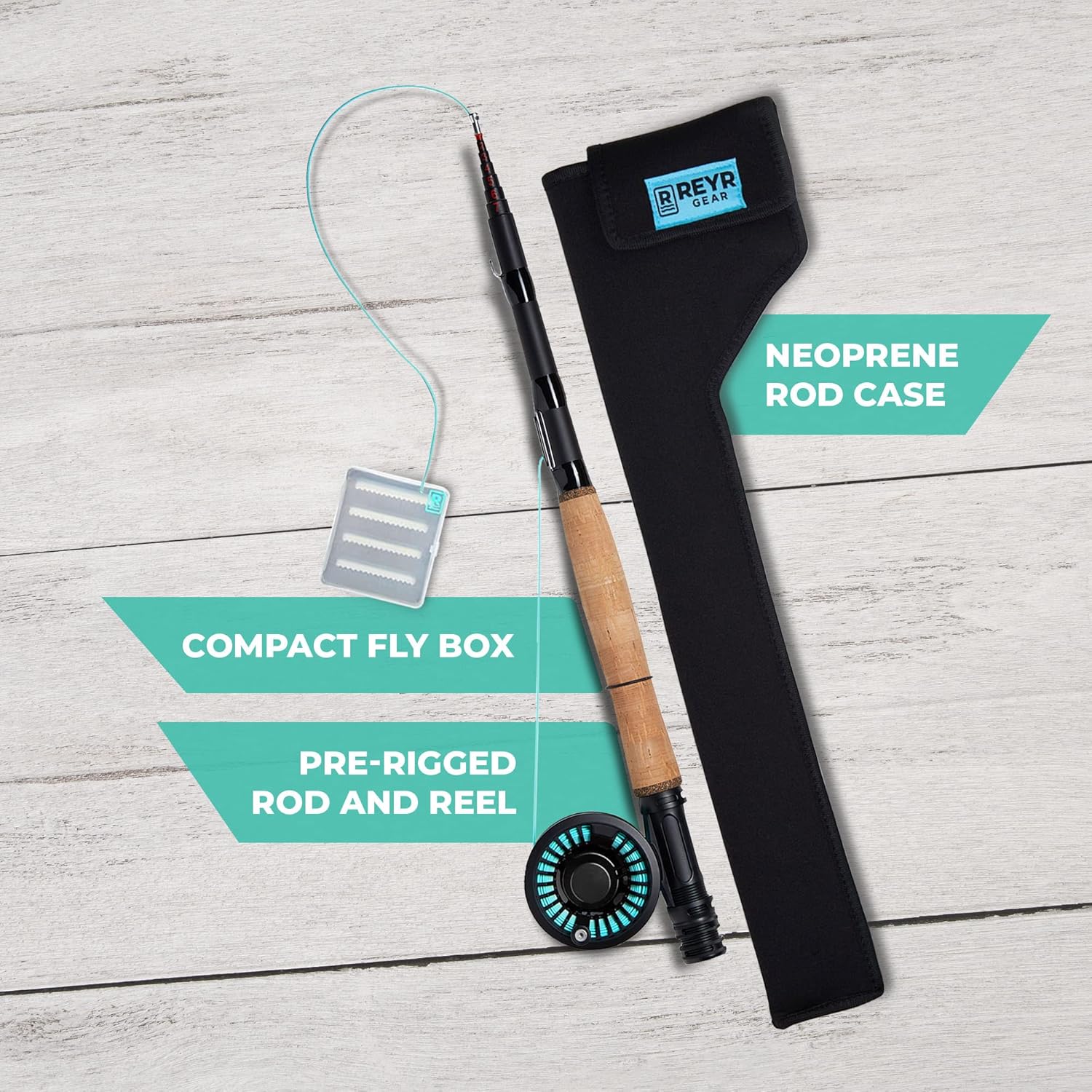 6WT Telescoping Travel Fly Rod and Reel Combo Q7135