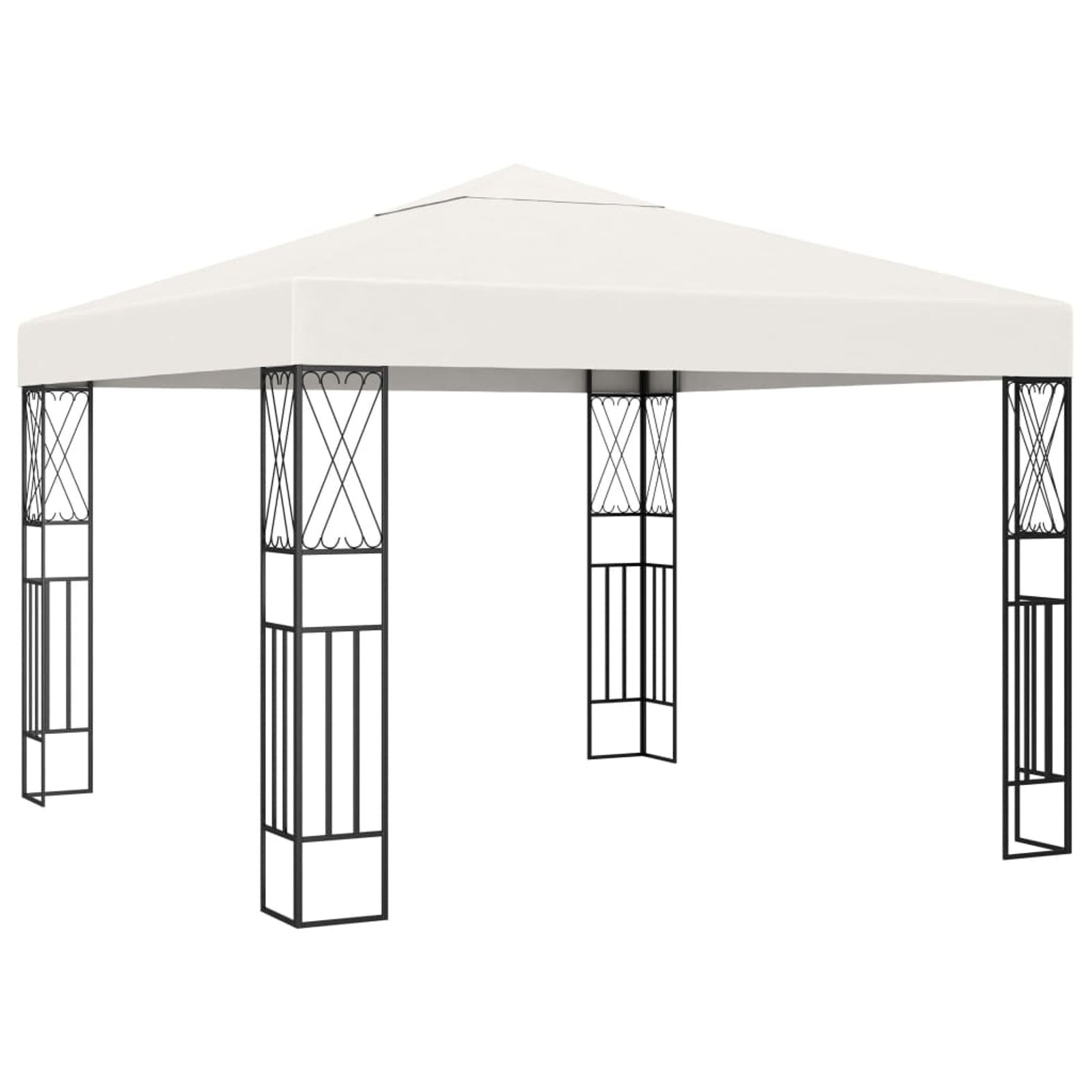 Cream Steel Frame Outdoor Party Tent Canopy 9.8ft x 9.8ft x 8.5ft C691329