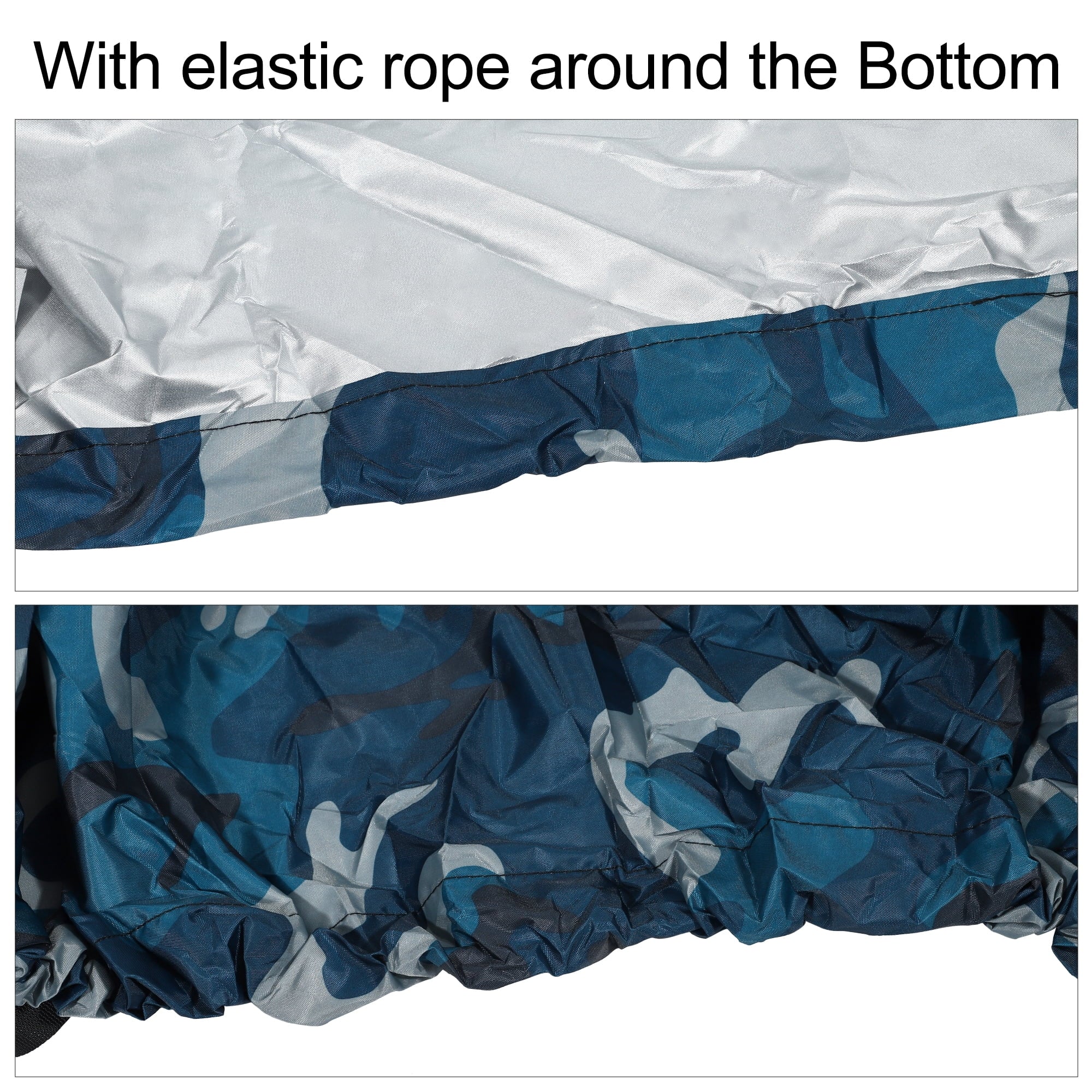 Blue Camouflage Kayak Cover Boat Canoe Cover Waterproof 15.3ft-16.7ft K60931