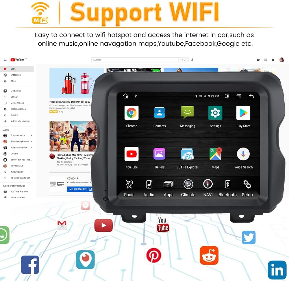 Car Radio Stereo with CarPlay Andriod Auto Support Factory Rear Camera D404046