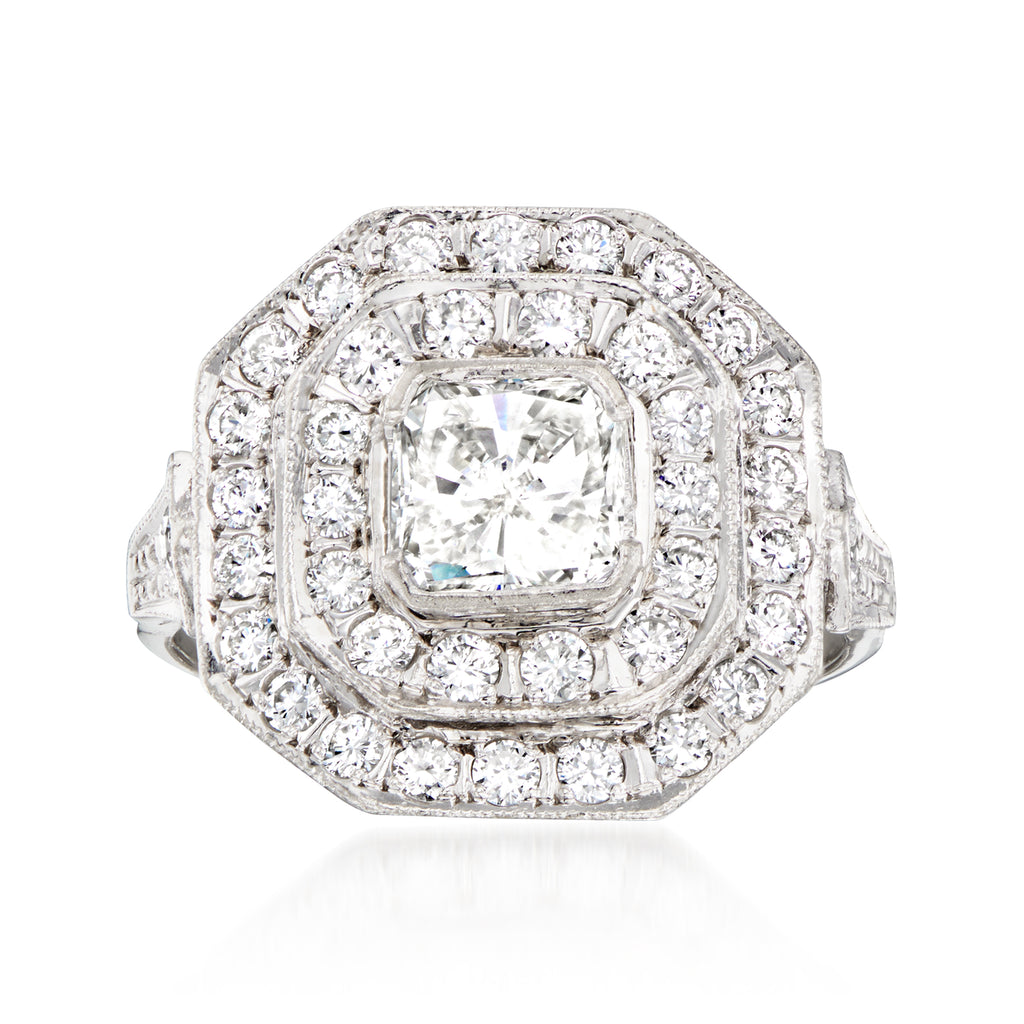 Vintage Diamond Ring in Platinum R695384