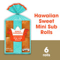 Sweet Mini Sub Rolls, 6 Count, 12 oz U745