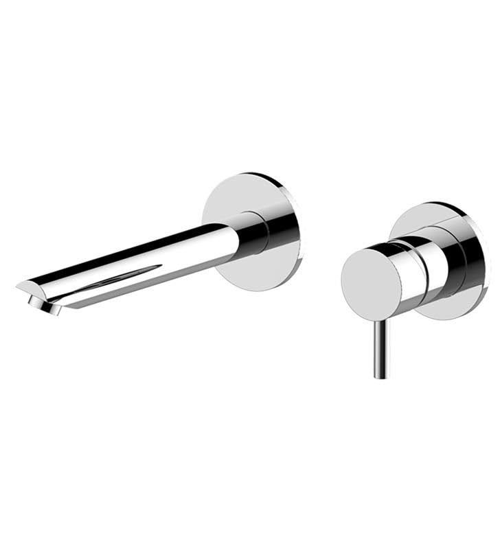 Polished Chrome Wall-Mounted Lavatory Faucet with Single Handle E3285