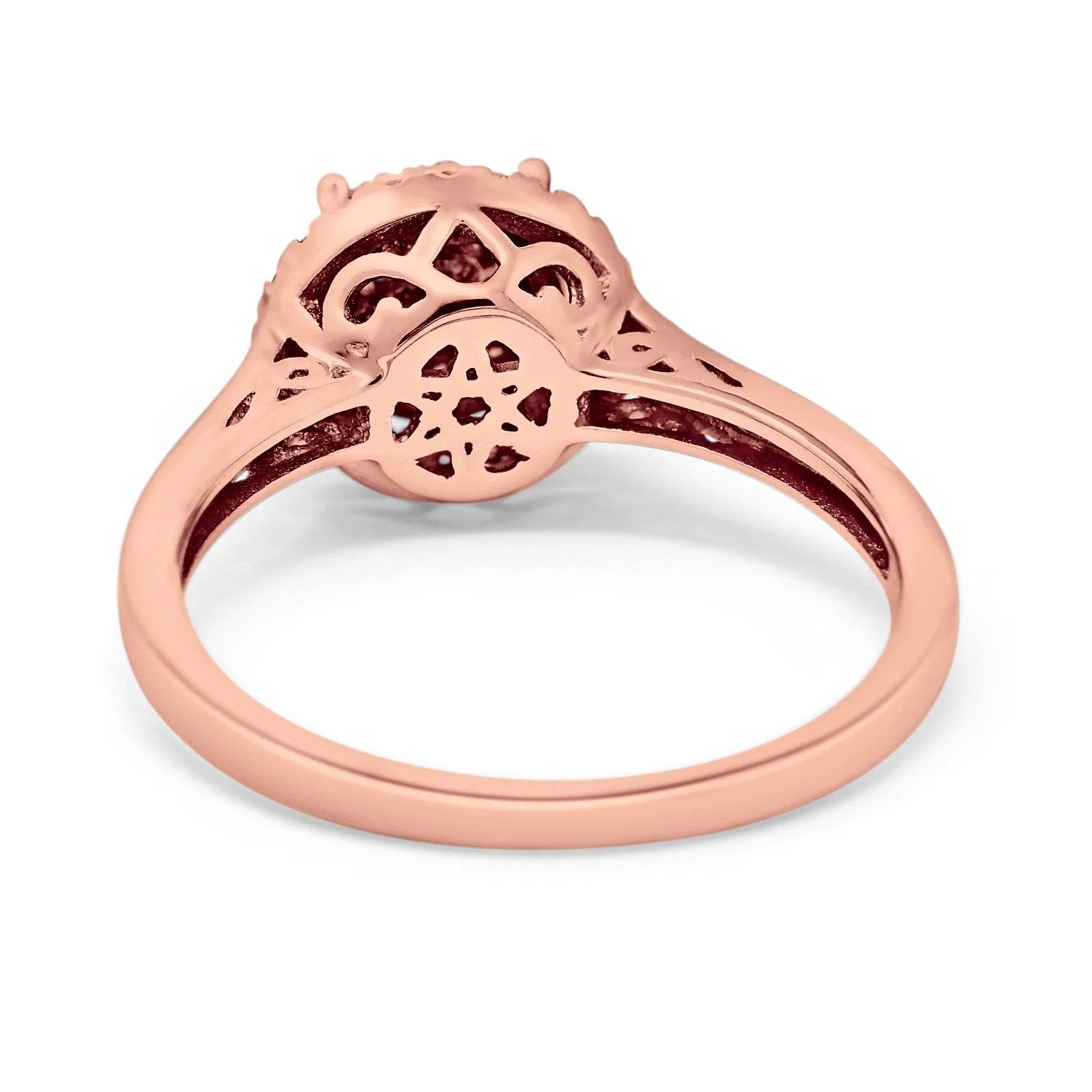 14K Rose Gold Diamond Engagement Ring Size 5 G61333